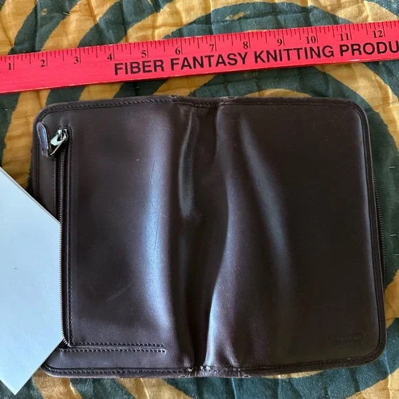 Coach Dark Brown Leather Vintage Phone Organizer Wallet - Picture 8 of 10